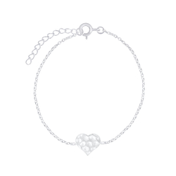 Silver Heart Bracelet - 7910
