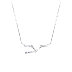 Silver Taurus Constellation Necklace - 7951
