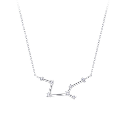 Silver Virgo Constellation Necklace - 7960