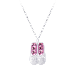 Silver Ballerina Necklace - Wholesale - 7217 Silver Ballerina Necklace - Wholesale - 7217