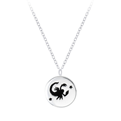 Silver Scorpio Zodiac Sign Necklace - Wholesale - 7815 Silver Scorpio Zodiac Sign Necklace - Wholesale - 7815