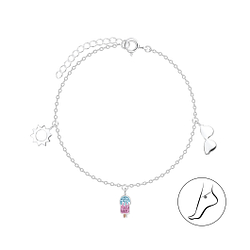 Silver Holiday Anklet - 8117