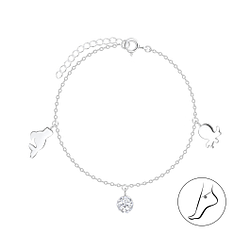 Silver Deep Sea Anklet - 8116
