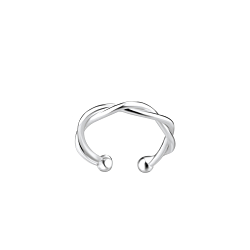 Silver Twisted Ear Cuff - 8200