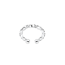 Silver Twisted Ear Cuff - 8198
