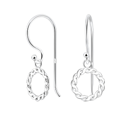 Silver Circle Earrings - 8170