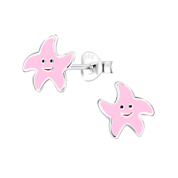 Silver Starfish Stud Earrings - 7997