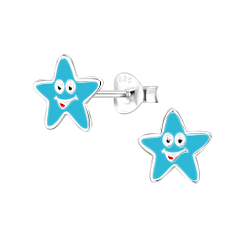 Silver Star Stud Earrings - 7999