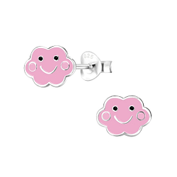 Silver Cloud Stud Earrings - 8062