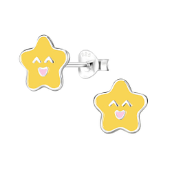 Silver Star Stud Earrings - 8072