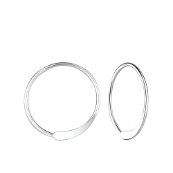 18mm Silver Hoop Earrings - 8274