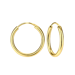 20mm Silver Thick Hoop Earrings - 1604