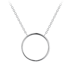 Silver Circle Necklace - 8223