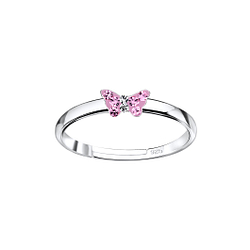 Silver Butterfly Adjustable Ring - 7972