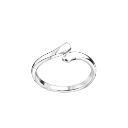 Silver Opened Toe Ring - 8121