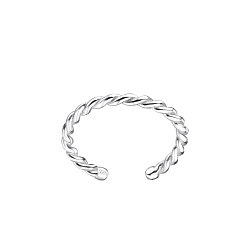 Silver Twisted Toe Ring - 8123
