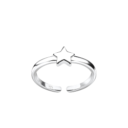 Silver Star Toe Ring - 8124