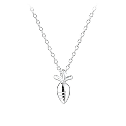 Silver Carrot Necklace - 8376