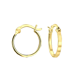 14mm Silver French Lock Hoop Earrings - 8494 14mm Silver French Lock Hoop Earrings - 8494