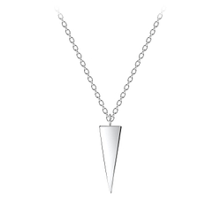 Silver Triangle Necklace - 8487