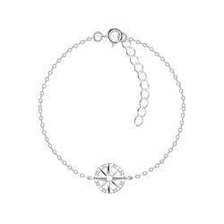 Silver Compass Bracelet - 8617