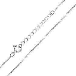 45cm Silver Extension Curb Chain - 8581
