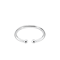 Silver Ball Toe Ring - 7301