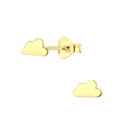 Silver Cloud Stud Earrings - 8679