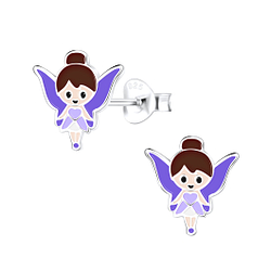 Silver Fairy Stud Earrings - 9043