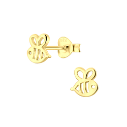 Silver Bee Stud Earrings - 5142