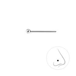 1.5mm Silver Ball Nose Stud - 1589