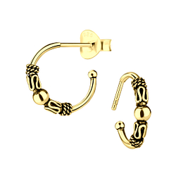 Silver Bali Stud Earrings - 8994