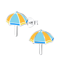 Silver Umbrella Stud Earrings - 8998
