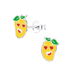 Silver Mango Stud Earrings - 9112