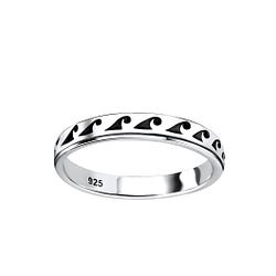 Silver Wave Ring - 8937