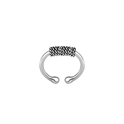 Silver Twisted Ear Cuff - 9197