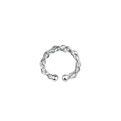 Silver Twisted Ear Cuff - 9200