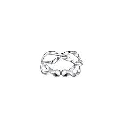 Silver Twisted Ear Cuff - 9202