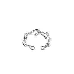 Silver Twisted Ear Cuff - 9203