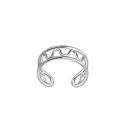 Silver Wave Ear Cuff - 9206