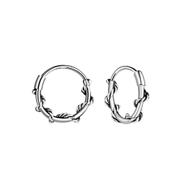 10mm Silver Twisted Hoop Earrings - 9187 10mm Silver Twisted Hoop Earrings - 9187