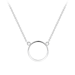 Silver Circle Necklace - 9172