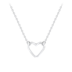 Silver Heart Necklace - 8931