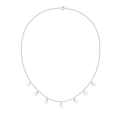 Silver Round Necklace - 8958