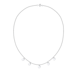 Silver Round Necklace - 8961
