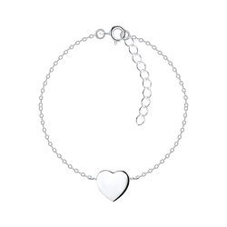 Silver Heart Bracelet - 8693