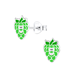 Silver Grape Stud Earrings - 9321