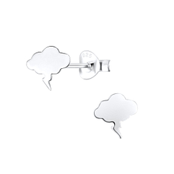 Silver Thunderstrom Stud Earrings - 9496