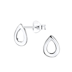 Silver Tear Drop Stud Earrings - 9463 Silver Tear Drop Stud Earrings - 9463