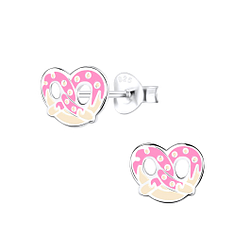 Silver Pretzel Stud Earrings - 9420 Silver Pretzel Stud Earrings - 9420